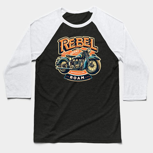 Moto Baseball T-Shirt by Vehicles-Art